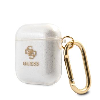 GUA2UCG4GT Guess 4G TPU Glitter Pouzdro pro Airpods 1/2 Transparent thumb