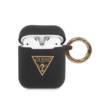 GUACA2LSTLBK Guess Triangle Silikonove Pouzdro pro Airpods 1/2 Black thumb