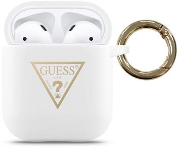 GUACA2LSTLWH Guess Triangle Silikonove Pouzdro pro Airpods 1/2 White thumb