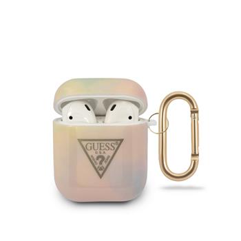 GUACA2TPUMCGG01 Guess TPU T&D Gold Triangle 01 Pouzdro pro Airpods 1/2 Pink thumb