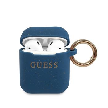 GUACCSILGLBL Guess Silikonove Pouzdro pro Airpods 1/2 Blue thumb