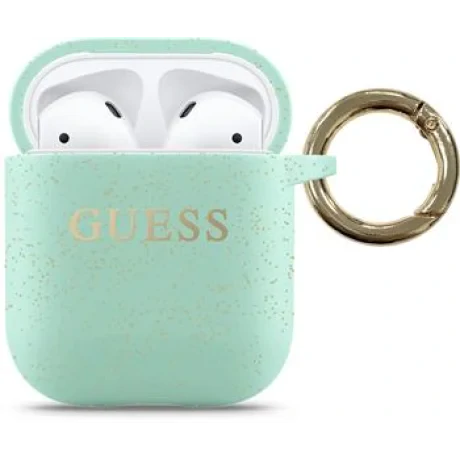GUACCSILGLGN Guess Silikonove Pouzdro pro Airpods 1/2 Green