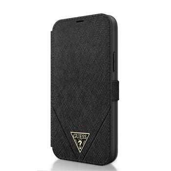 GUFLBKP12MVSATMLBK Guess Saffiano V Stitch Book Pouzdro pro iPhone 12/12 Pro 6.1 Black thumb