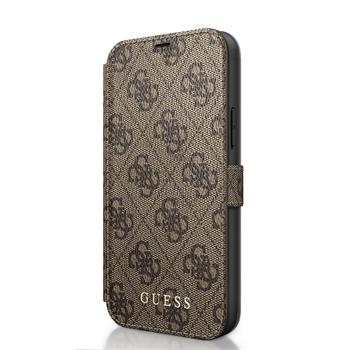 GUFLBKSP12S4GB Guess 4G Book Pouzdro pro iPhone 12 mini 5.4 Brown thumb