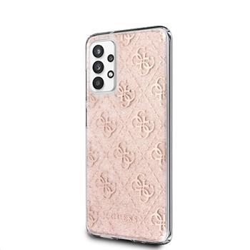 GUHCA32PCU4GLPI Guess PC/TPU 4G Peony Glitter Zadni Kryt pro Samsung Galaxy A32 5G Pink thumb