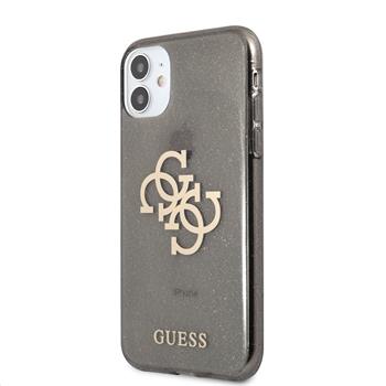 GUHCN61PCUGL4GBK Guess TPU Big 4G Full Glitter Zadni Kryt pro iPhone 11 Black thumb