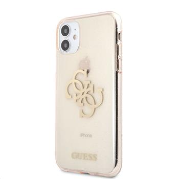 GUHCN61PCUGL4GGO Guess TPU Big 4G Full Glitter Zadni Kryt pro iPhone 11 Gold thumb