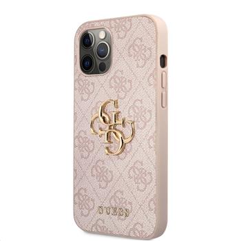 GUHCP12L4GMGPI Guess PU 4G Metal Logo Zadni Kryt pro iPhone 12 Pro Max Pink thumb