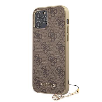 GUHCP12LGF4GBR Guess 4G Charms Zadni Kryt pro iPhone 12 Pro Max 6.7 Brown thumb