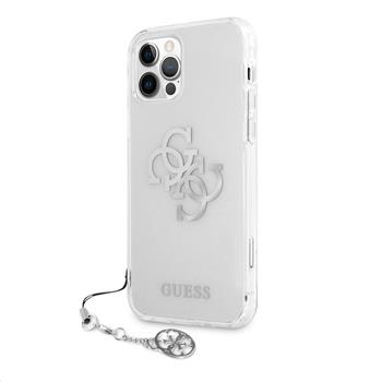 GUHCP12LKS4GSI Guess TPU Big 4G Logo Silver Zadni Kryt pro iPhone 12 Pro Max Transparent thumb