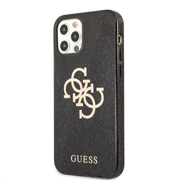 GUHCP12LPCUGL4GBK Guess TPU Big 4G Full Glitter Zadni Kryt pro iPhone 12 Pro Max Black thumb