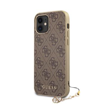 GUHCP12SGF4GBR Guess 4G Charms Zadni Kryt pro iPhone 12 mini 5.4 Brown thumb