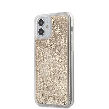 GUHCP12SLG4GSLG Guess 4G Liquid Glitter Zadni Kryt pro iPhone 12 mini 5.4 Gold thumb