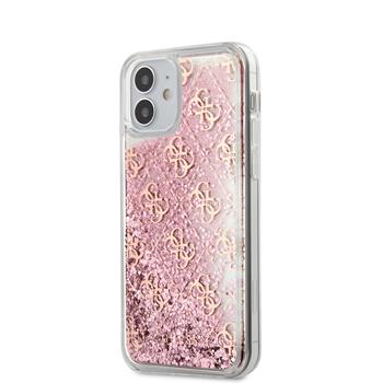 GUHCP12SLG4GSPG Guess 4G Liquid Glitter Zadni Kryt pro iPhone 12 mini 5.4 Pink thumb