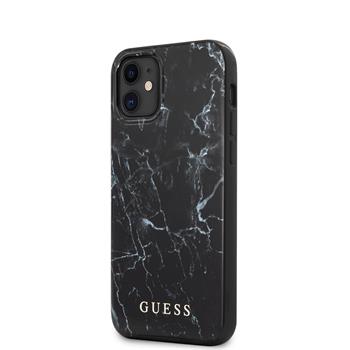 GUHCP12SPCUMABK Guess PC/TPU Marble Zadni Kryt pro iPhone 12 mini 5.4 Black thumb