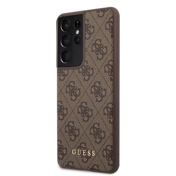 GUHCS21LG4GFBR Guess 4G Zadni Kryt pro Samsung Galaxy S21 Ultra Brown thumb