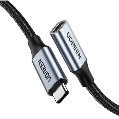 CABLU USB Type-C Ugreen prelungitor, &quot;US372&quot; USB Type-C (T) la USB Type-C (M), 1m, gri, &quot;30205&quot; (include TV 0.18lei) - 6957303832057