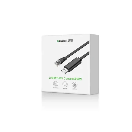 CABLU USB Ugreen adaptor, &quot;CM204&quot;  cablu consola USB 2.0 (T) la RJ-45(T), 1.5m, negru, &quot;50773&quot; (include TV 0.18lei) - 6957303857739