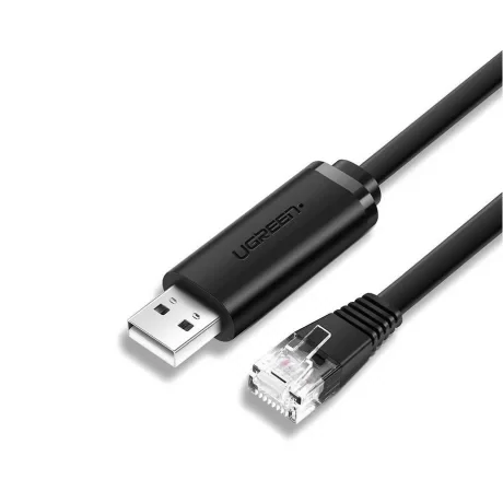CABLU USB Ugreen adaptor, &quot;CM204&quot;  cablu consola USB 2.0 (T) la RJ-45(T), 1.5m, negru, &quot;50773&quot; (include TV 0.18lei) - 6957303857739