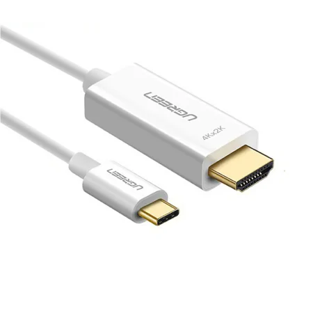 CABLU video Ugreen, &quot;MM121&quot; USB Type-C (T) la HDMI (T), rezolutie maxima 4K UHD (3840 x 2160) la 60 Hz, 1.5m, ABS, alb &quot;30841&quot; (include TV 0.15 lei) - 6957303838417