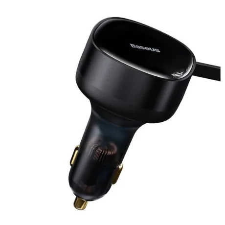INCARCATOR auto Baseus Enjoyment, cablu inclus max 75cm, 1 x USB Type-C(T) max 5V/3A 30W, 1x Iphone Lightning 5V/3A total output 25 cm , pt. bricheta auto, negru &quot;CGTX000001&quot; (include TV 0.8lei) - 6932172607906