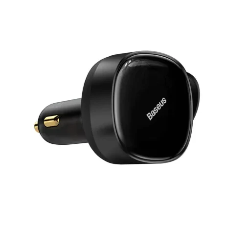 INCARCATOR auto Baseus Enjoyment, cablu inclus max 75cm, 1 x USB Type-C(T) max 5V/3A 30W, 1x Iphone Lightning 5V/3A total output 25 cm , pt. bricheta auto, negru &quot;CGTX000001&quot; (include TV 0.8lei) - 6932172607906