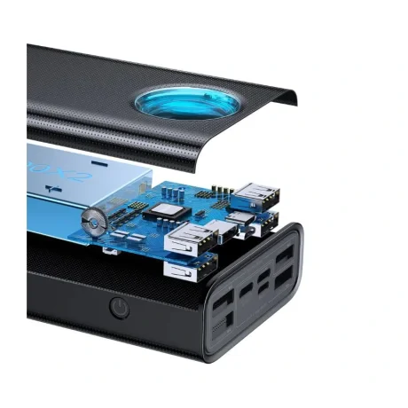 POWER BANK Baseus Ambilight, 30000mAh, PD 3.0 65W, 4 x USB; 1 x USB Type-C, digital display pt. status baterie, total 3A, black, &quot;PPLG000101&quot; (include TV 0.18lei) - 6932172613600