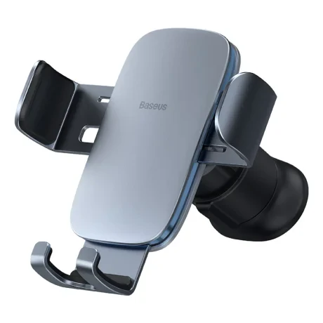 SUPORT AUTO Baseus Metal Age II pt. SmartPhone, fixare grila ventilatie, ofera posibilitatea reglarii unghiului de vizionare pe verticala si orizontala (360 de grade), gri &quot;SUJS000013&quot; - 6932172605223