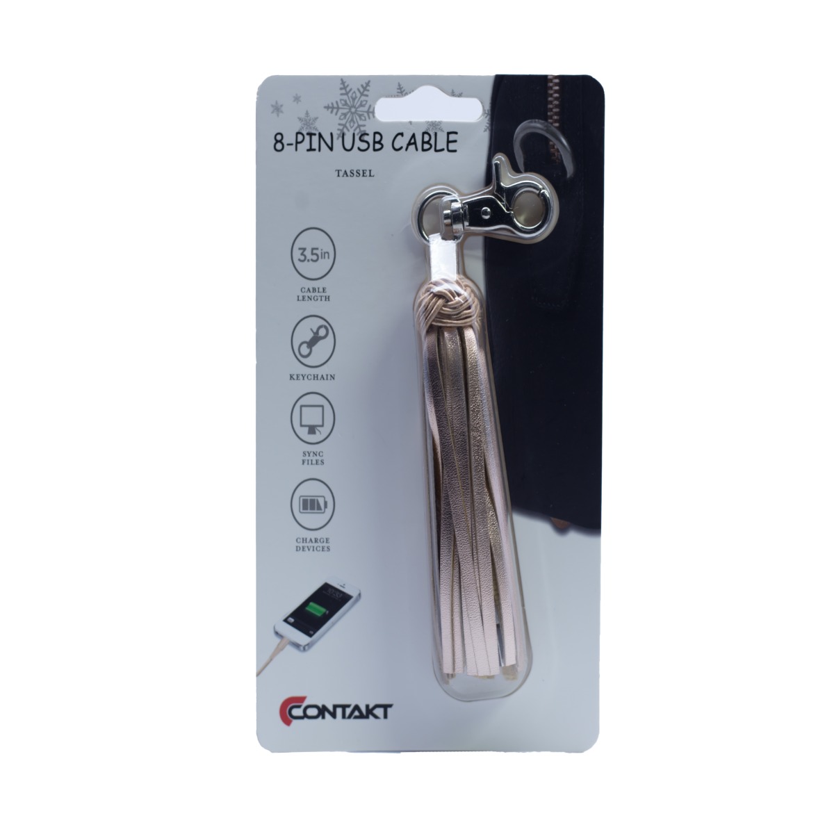 Accesoriu ciucure cu cablu Lightning, Auriu thumb