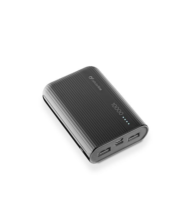 Baterie Externa Cellularline 10000mAh QC 3.0 2xUSB 12W Negru thumb