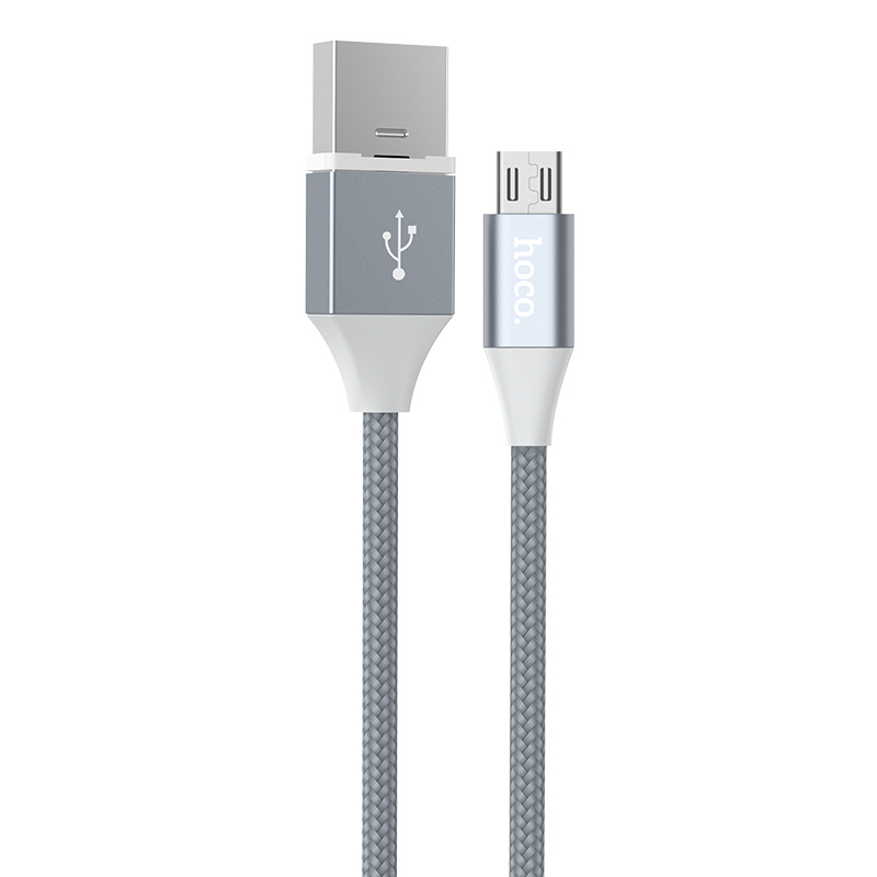 Cablu date magnetic Hoco U40B Micro USB, Gri 1m thumb