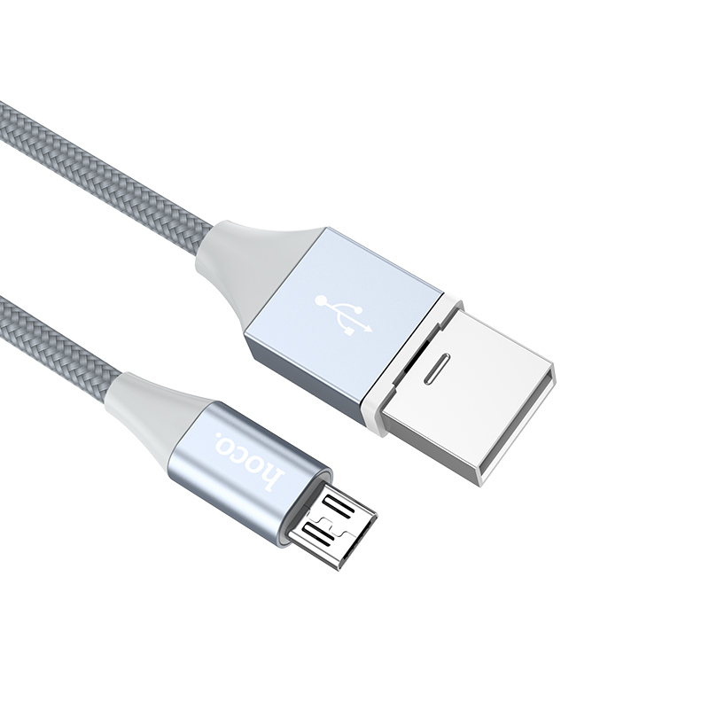 Cablu date magnetic Hoco U40B Micro USB, Gri 1m thumb