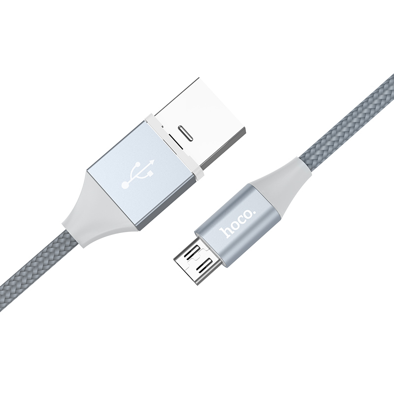 Cablu date magnetic Hoco U40B Micro USB, Gri 1m thumb