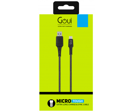 Cablu Date Micro Usb Goui Tough G-MC15-GB 1.5m Gri-Negru thumb