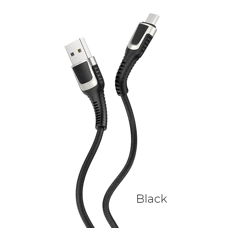 Cablu Date Micro Usb Hoco U81 Jazz Textil 1.2m Negru thumb