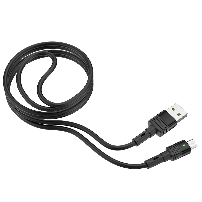 Cablu Date Micro Usb Hoco U82 Cool Grace Silicon 1.2m Negru thumb