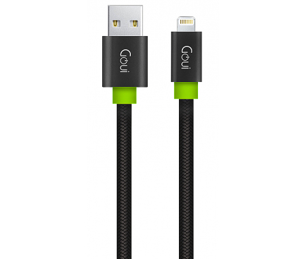 Cablu Date Usb to Lightning, Goui Fashion Flat G-LC8PINFBF-K 1m Negru thumb