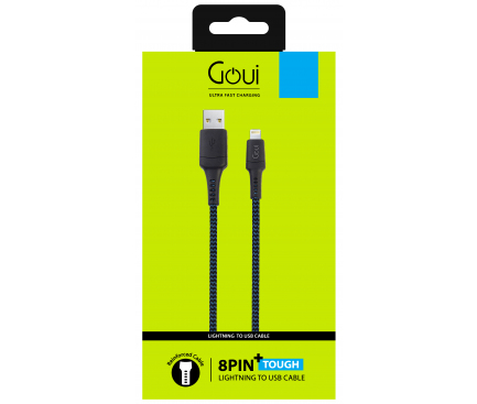 Cablu Date Usb to Lightning Goui Tough G-LC2M-8PIN 2m Albastru-Negru thumb