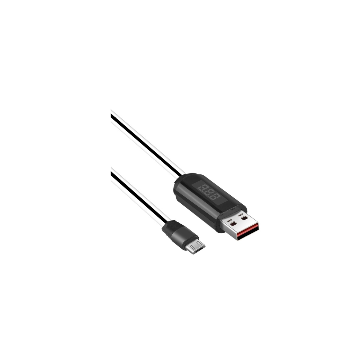 Cablu Micro Usb cu display, Hoco U29 Alb thumb