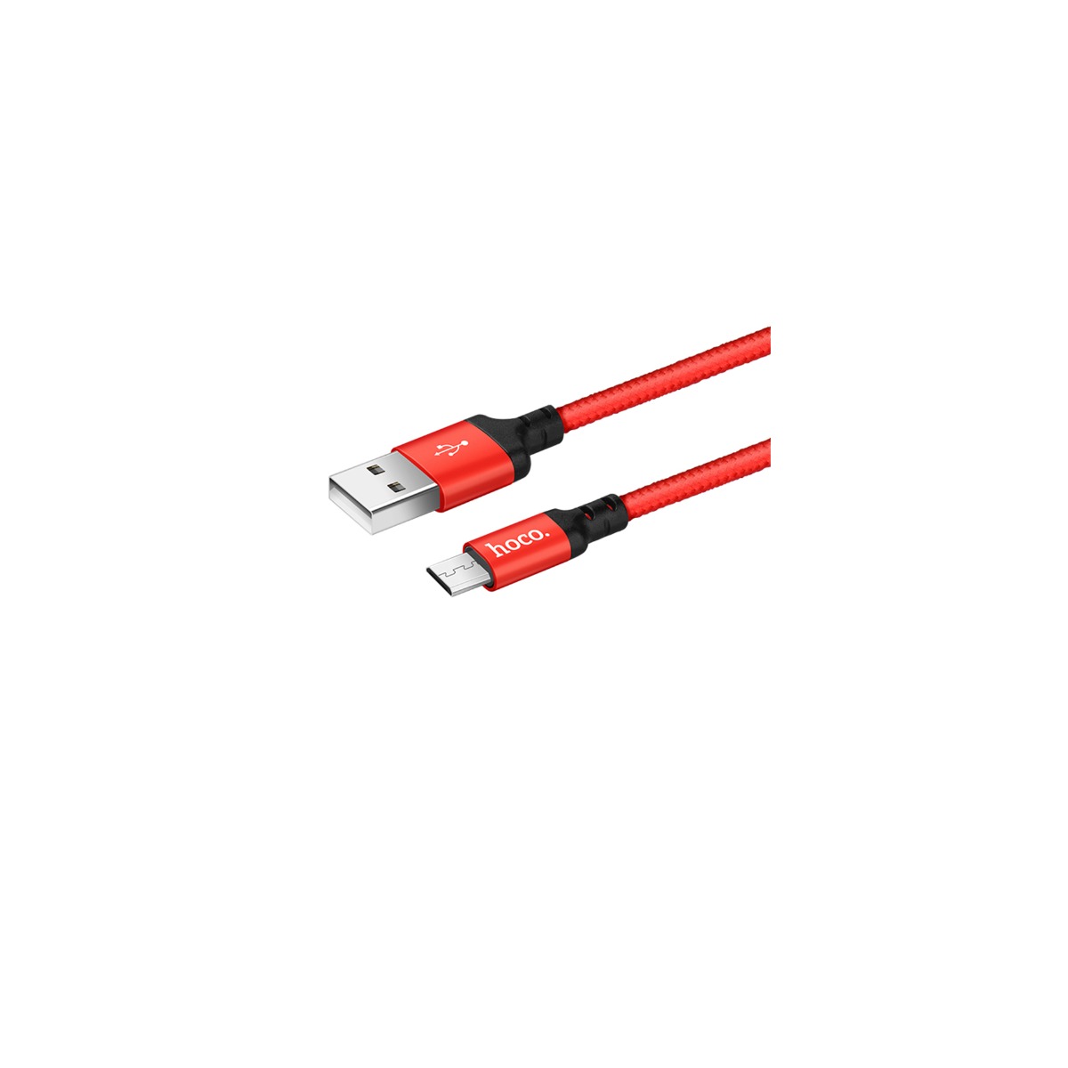 Cablu Micro Usb cu incarcare rapida, Hoco X14 Rosu cu Negru 2m thumb