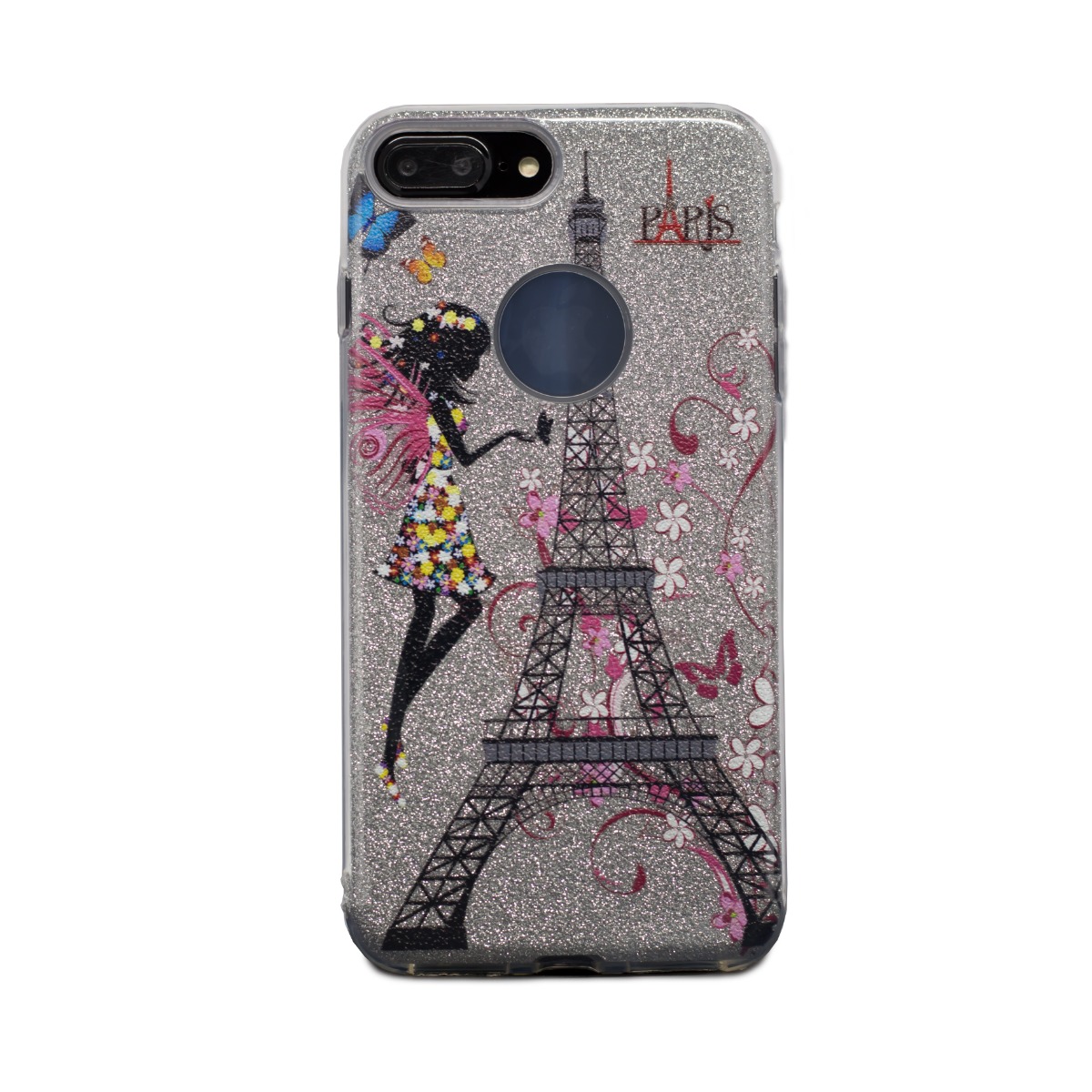 Carcasa fashion glitter iPhone 7 Plus, Contakt Argintie thumb