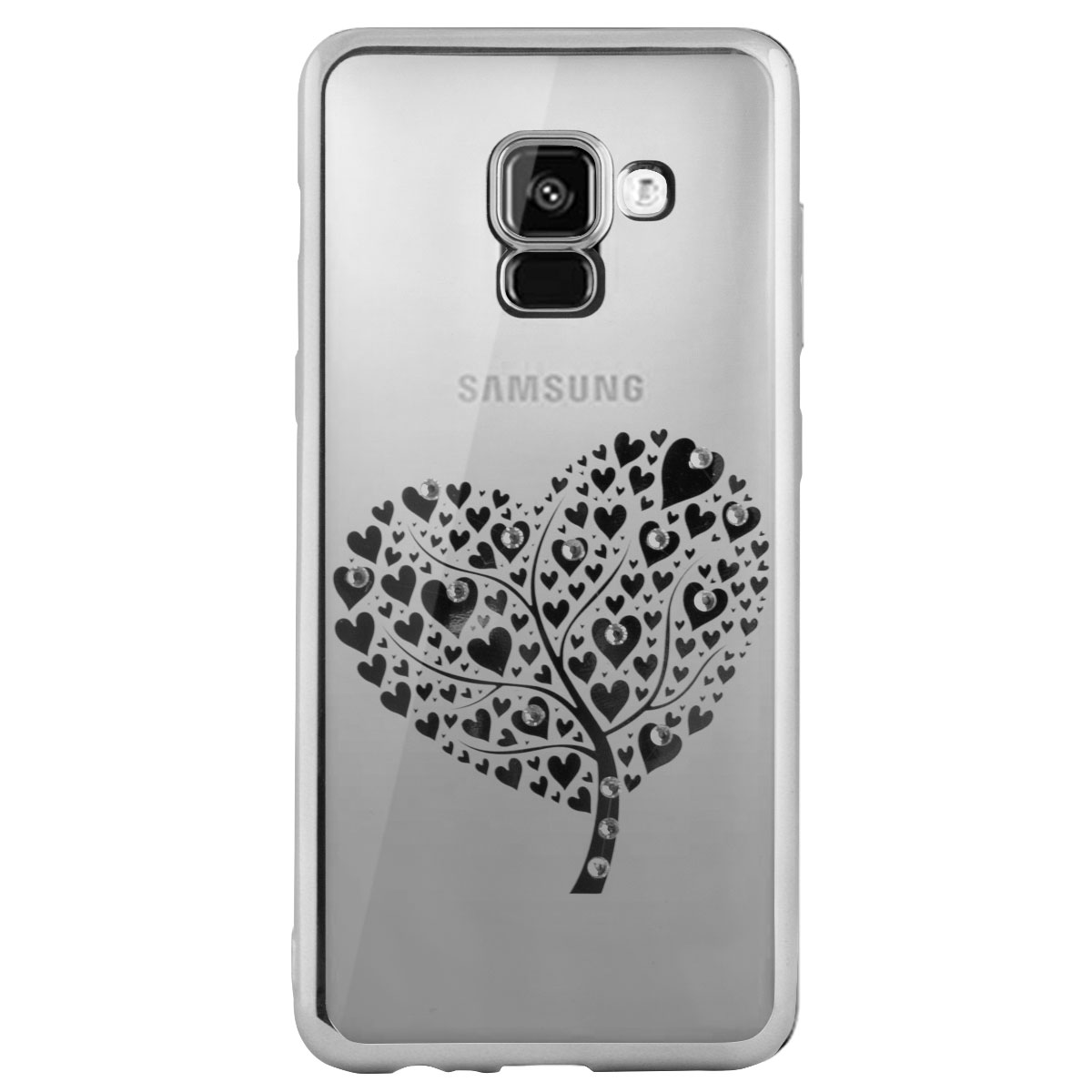 Carcasa Fashion Samsung Galaxy A8 Plus 2018 Heart tree Argintie Beeyo thumb