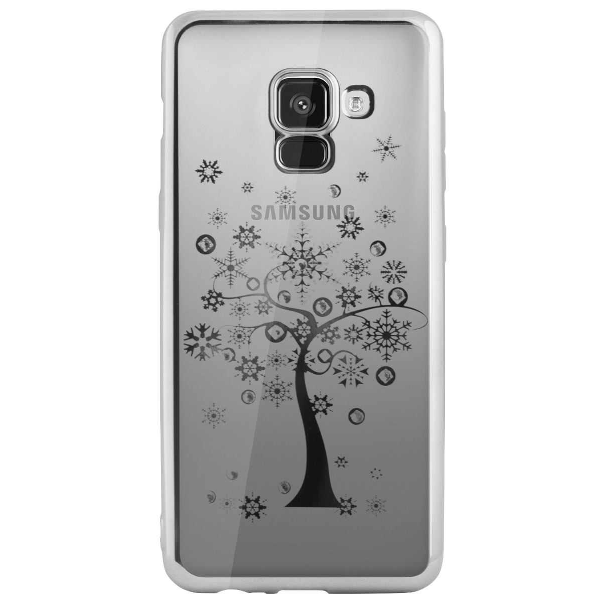 Carcasa Fashion Samsung Galaxy A8 Plus 2018 Tree Argintie Beeyo thumb