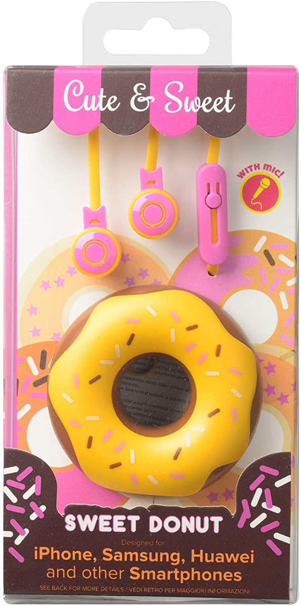 Casti cu Fir Cellularline Cute&Sweet Donut Microfon Jack 3.5mm thumb