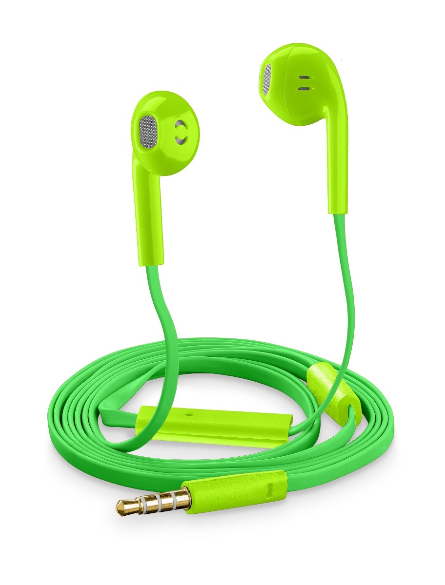 Casti cu Fir Cellularline SLUGSMARTG Microfon Jack 3.5mm Verde thumb