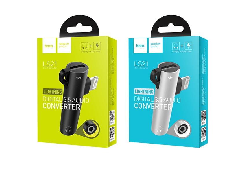 Convertor audio digital lightning Negru LS21 Hoco thumb