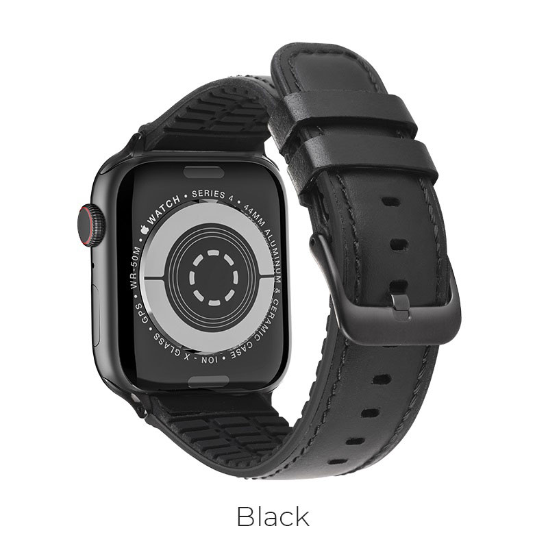 Curea Apple Watch Hoco WB18 Fenix Piele 38/40mm Negru thumb