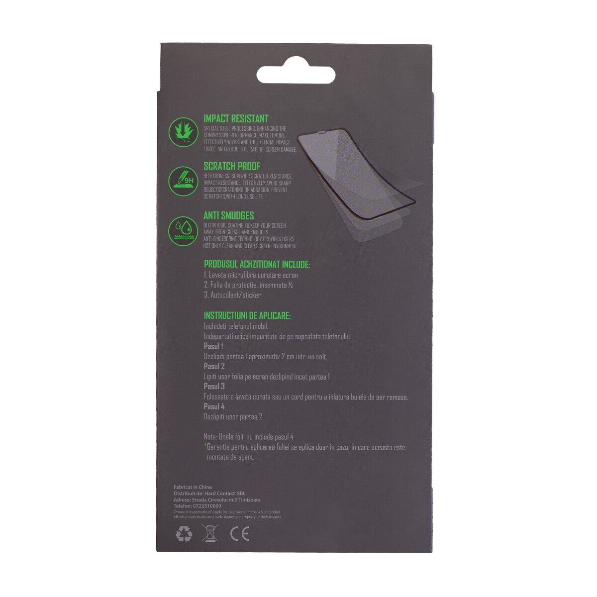 Folie sticla iPhone 6/ 7/ 8, Vipo Neagra thumb