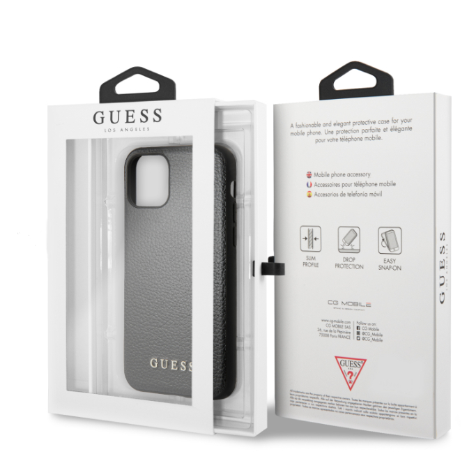 Guess Husa din Piele Sintetica pentru iPhone 11 Pro Negru thumb