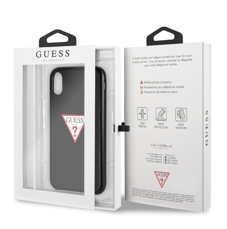 Guess Husa pentru iPhone XS Max, Black Triangle, Negru thumb